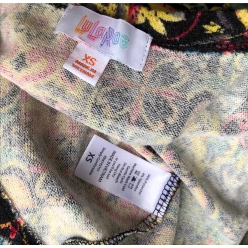 LuLaRoe Sarah Multicolor Stained Glass Moroccan Mosaic Duster Open Cardigan XS - Picture 9 of 9
